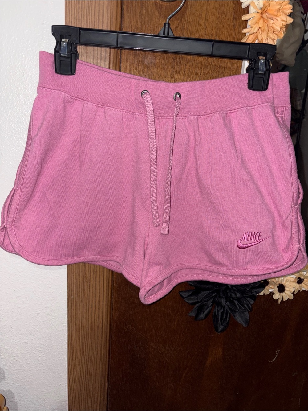 Nike Women's Pink Shorts with Drawstring